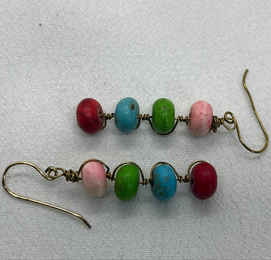 Messing ørering, 4 på stribe