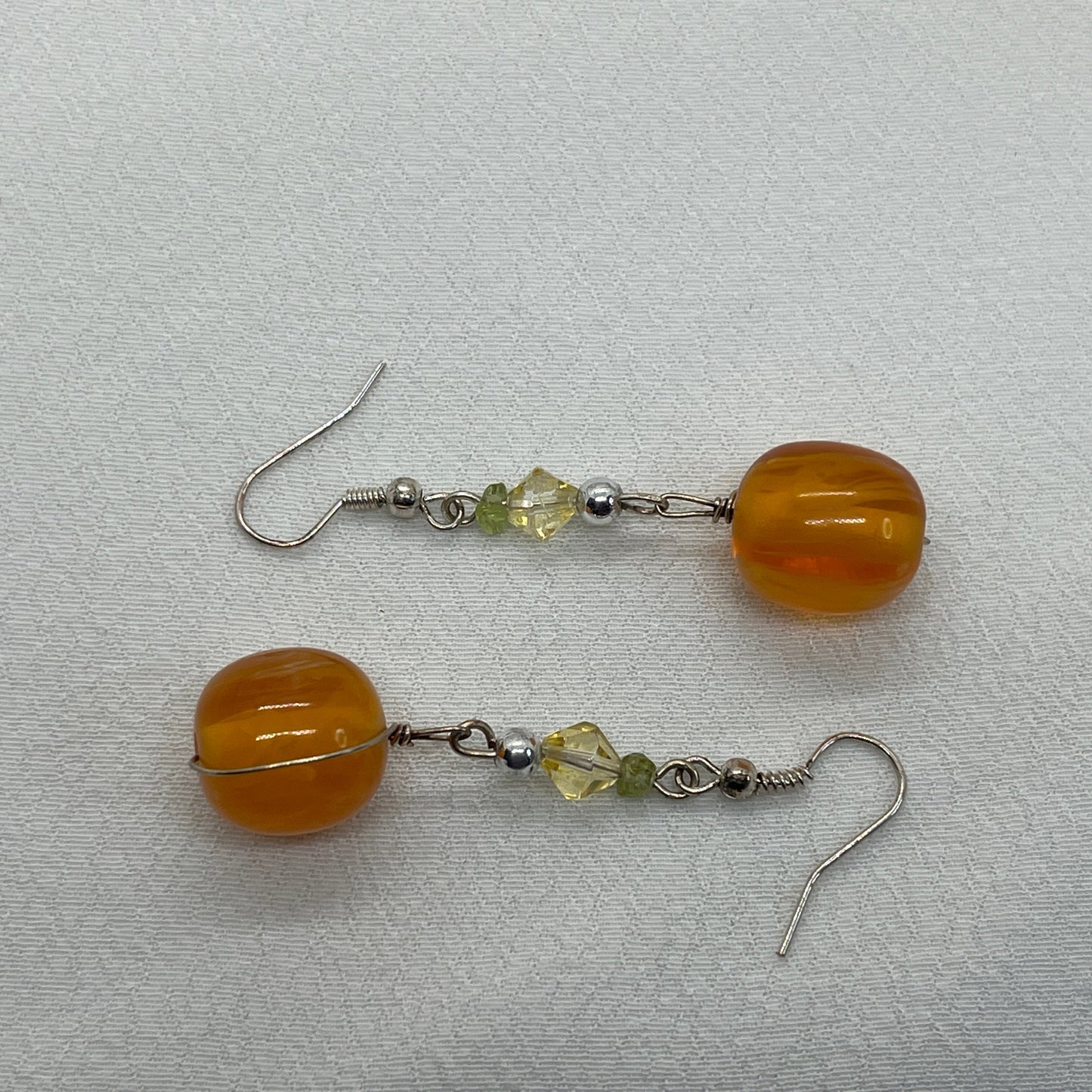 Sølv øreringe med Resin perler