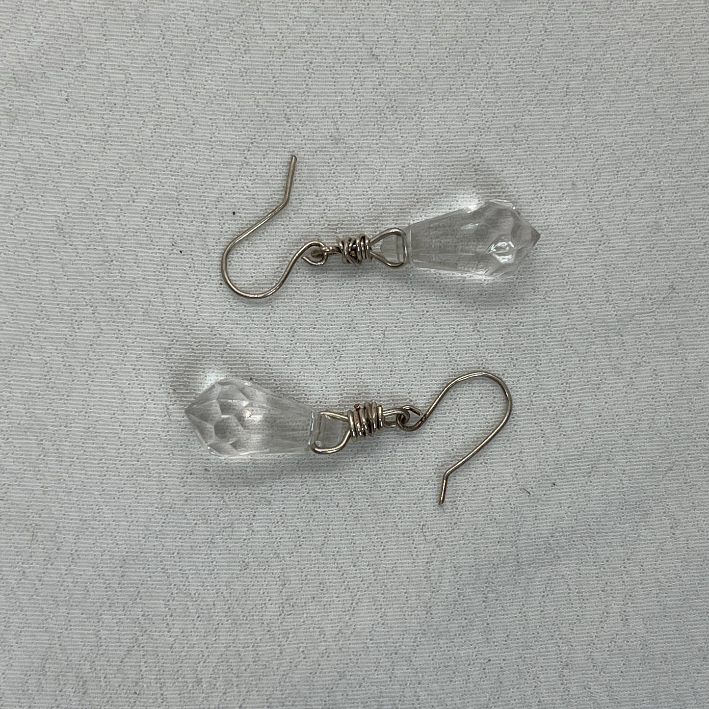 Sølv ørering med prisme