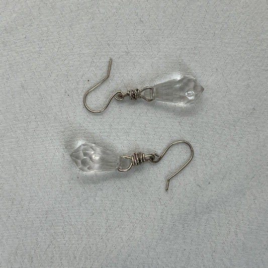 Sølv ørering med prisme