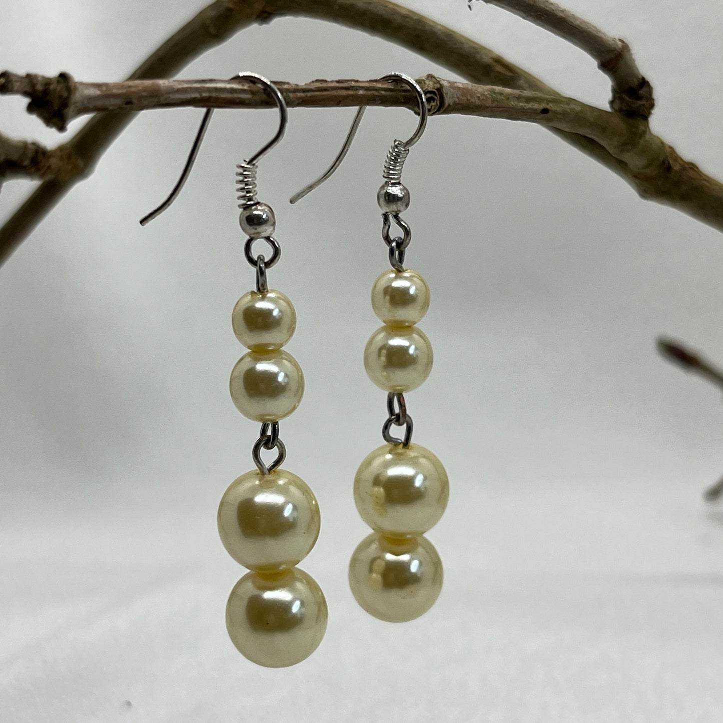 Sølv øreringe med perlemors perler