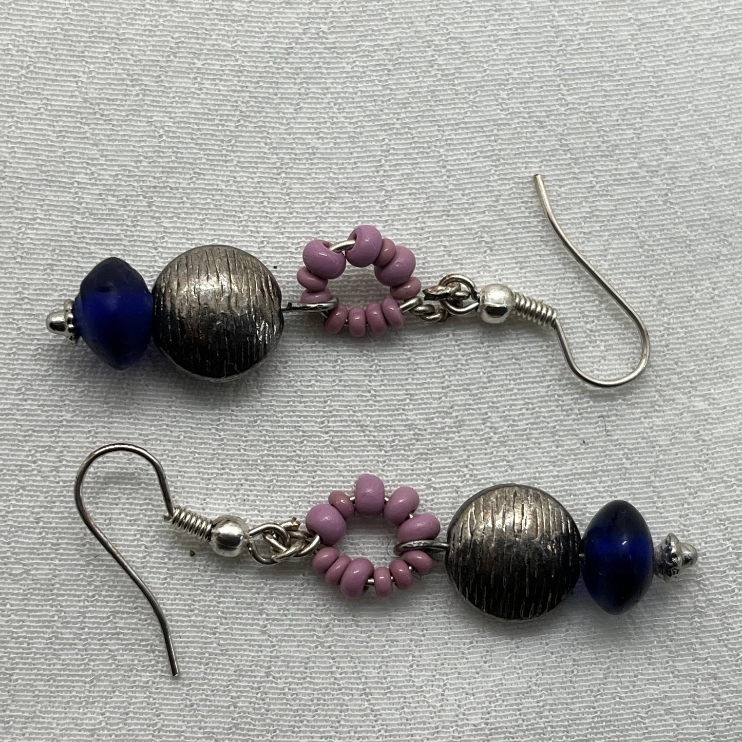 Sølv øreringe med vedhæng