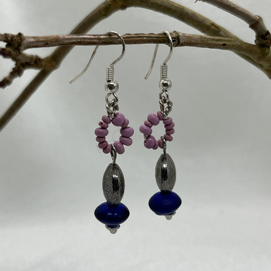 Sølv øreringe med vedhæng