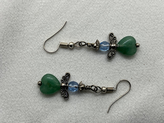 Ørering i sølv med lille engel