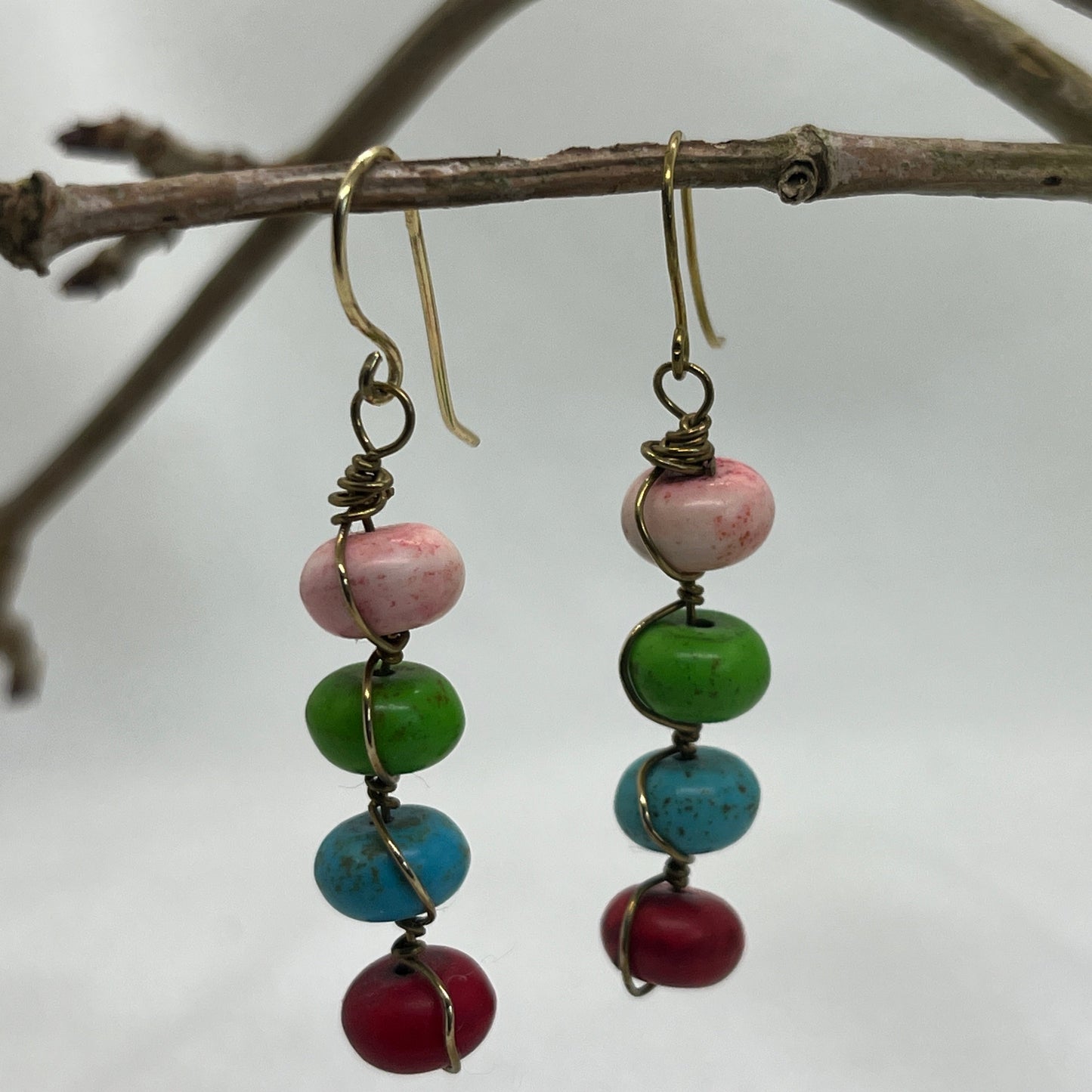 Messing ørering, 4 på stribe