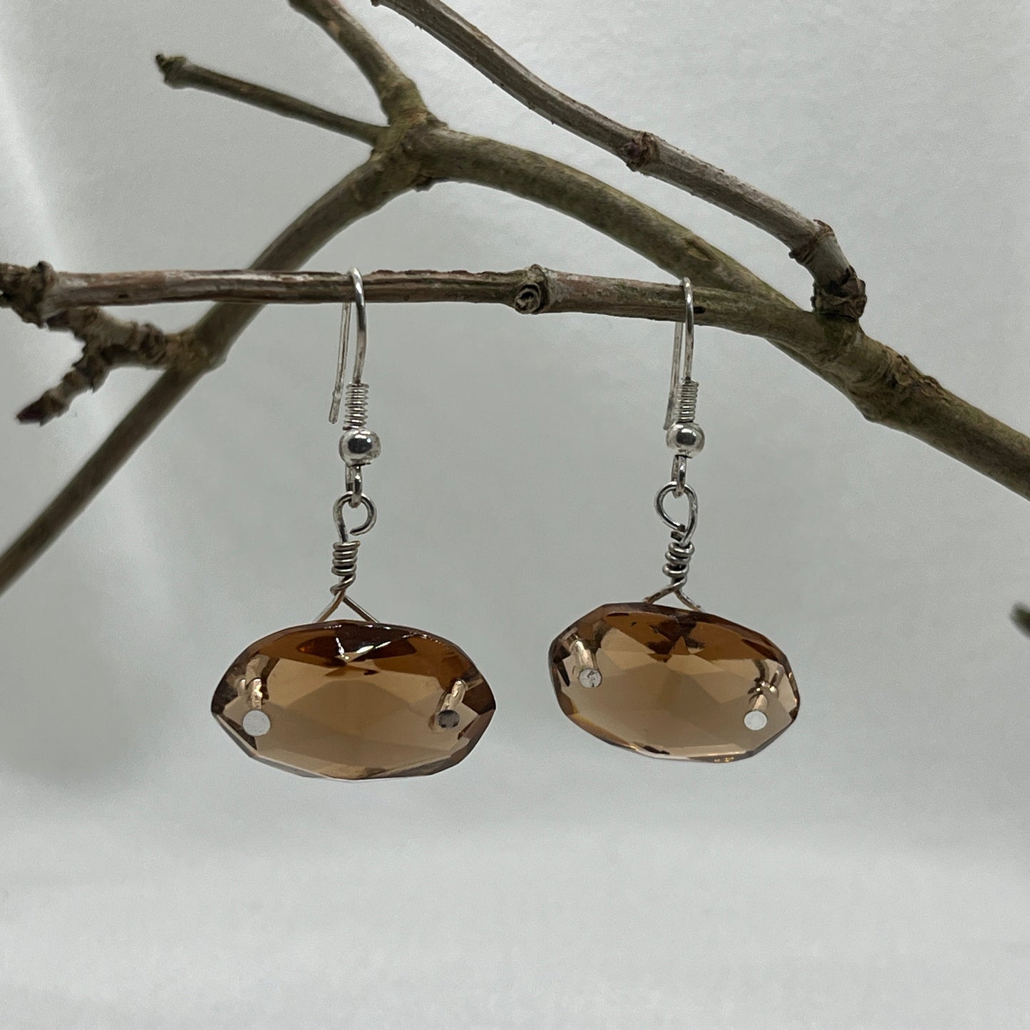 Sølv øreringe med lysekrone