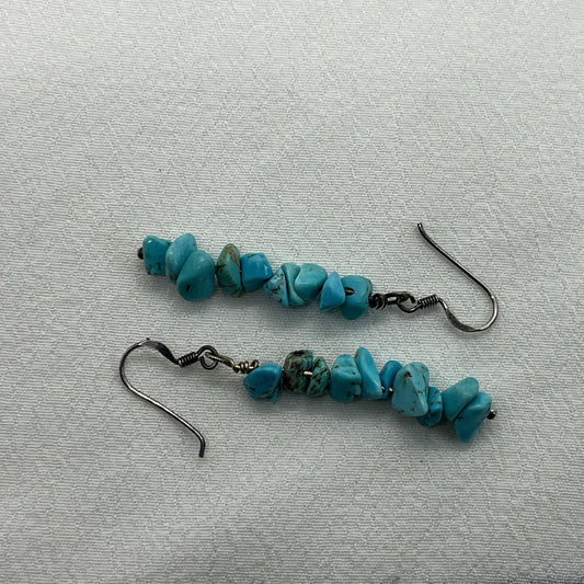 Sølv øreringe med Turkiser