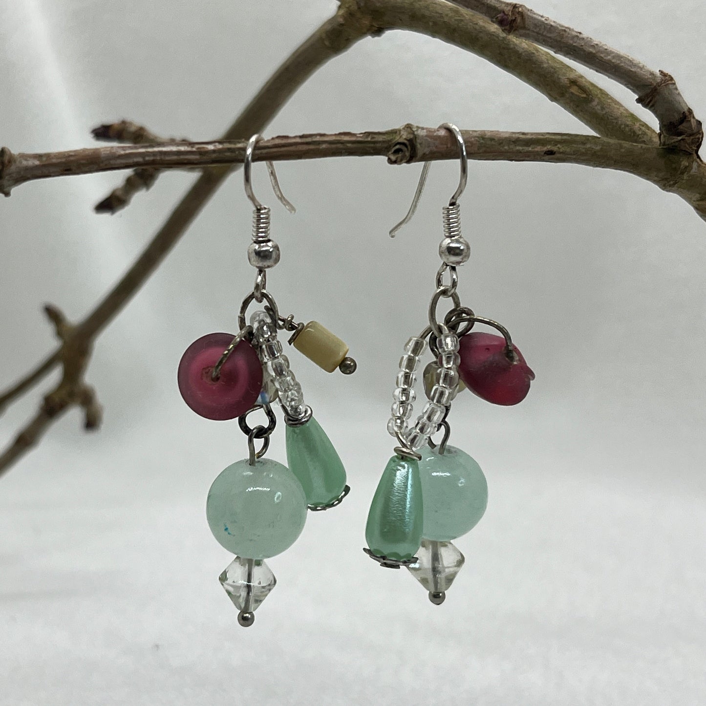 Sølv øreringe med Akvamarin