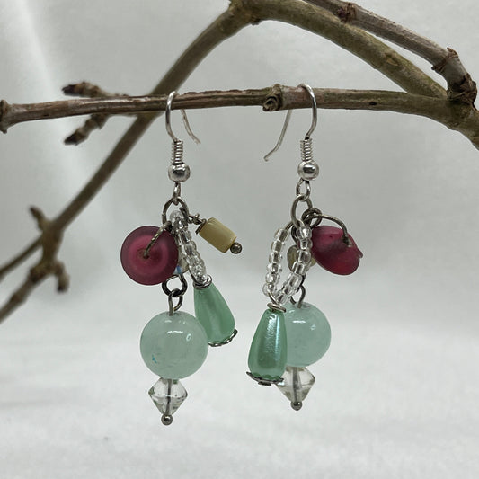 Sølv øreringe med Akvamarin