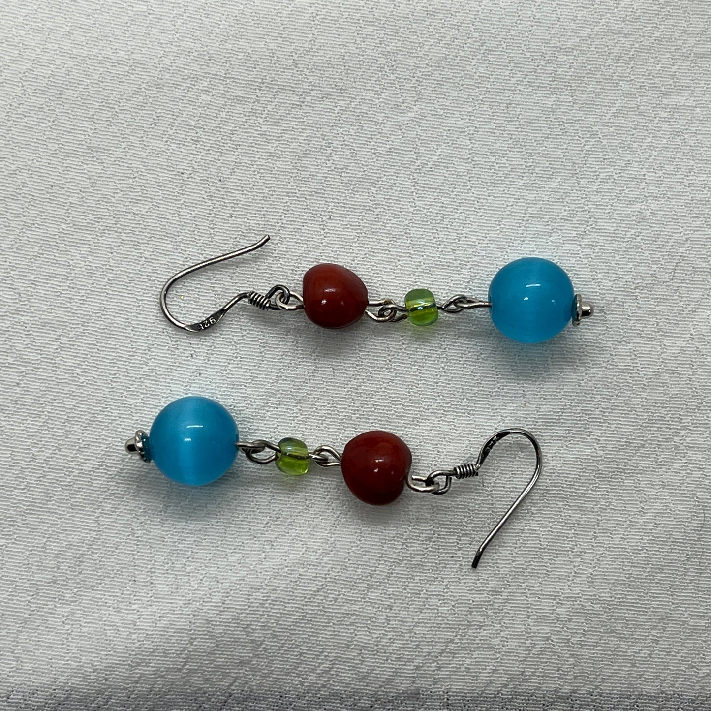 Sølv øreringe med Cateye