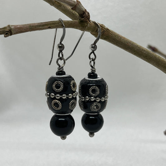 Sølv ørering med bling fra Østen